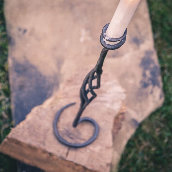 Hand Forged Basket Twist Candlestick