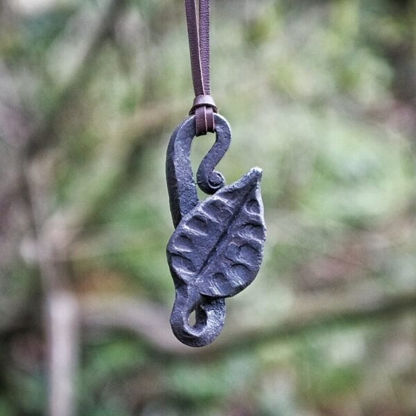 Hand Forged Leaf Pendant