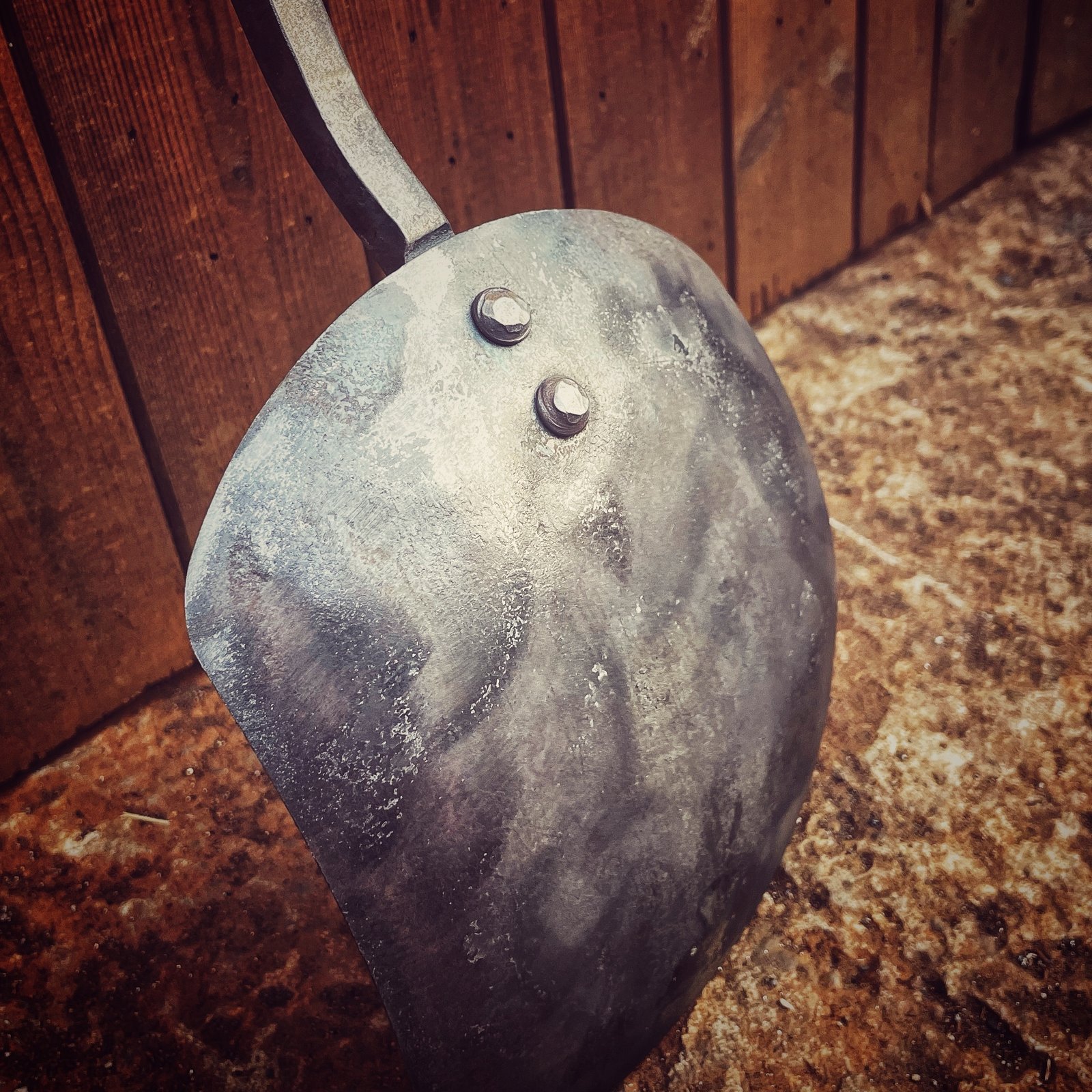 Hand Forged Shepherd's Crook Fireplace Shovel - Image 2