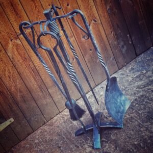 Hand Forged Fireplace Companion Set