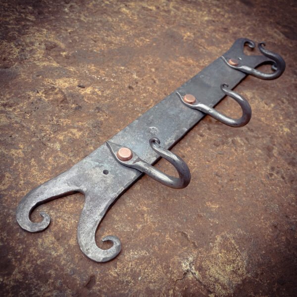 Hand Forged Wall Hanger with Hooks