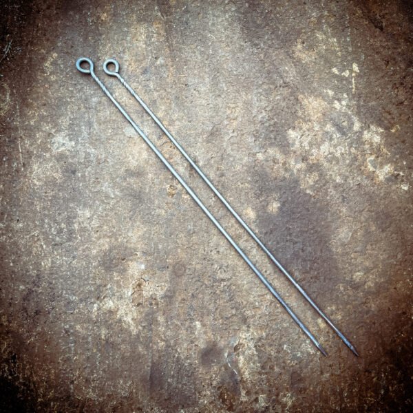 Hand Forged Big Fire Pit Skewers – Set of 2