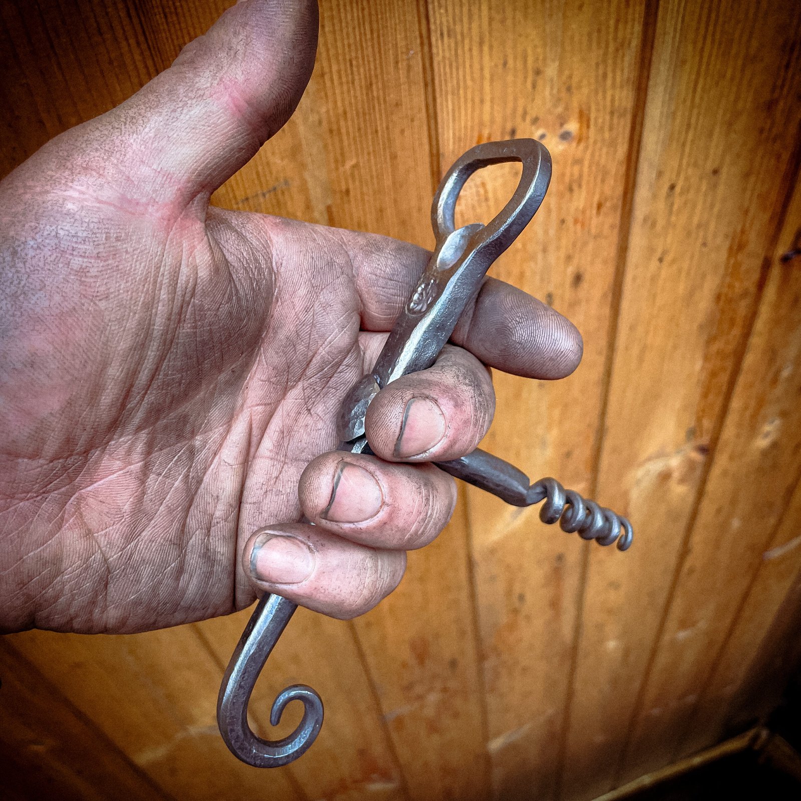 Hand Forged Combo Corkscrew & Bottle Opener - Image 3