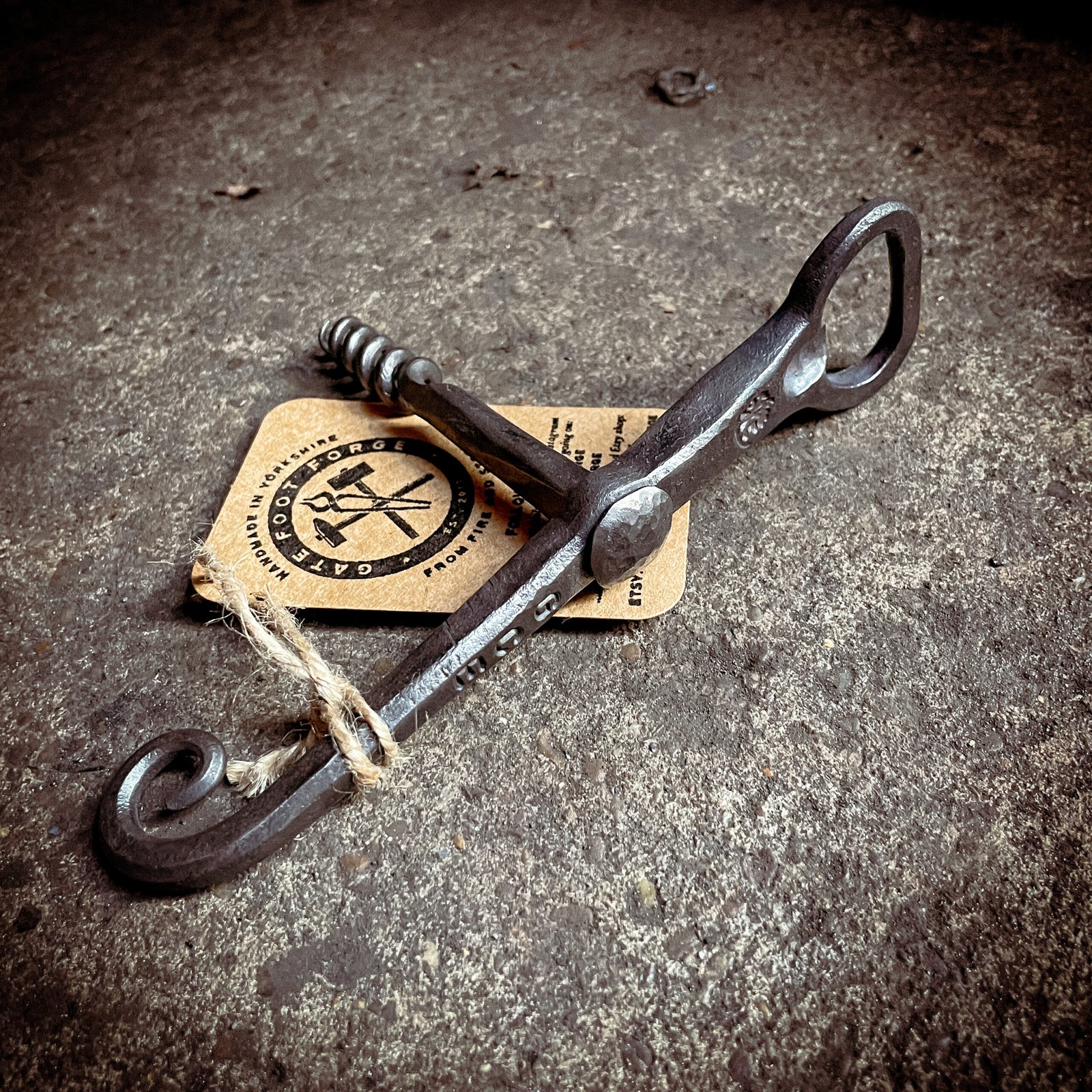 Hand Forged Combo Corkscrew & Bottle Opener - Image 4