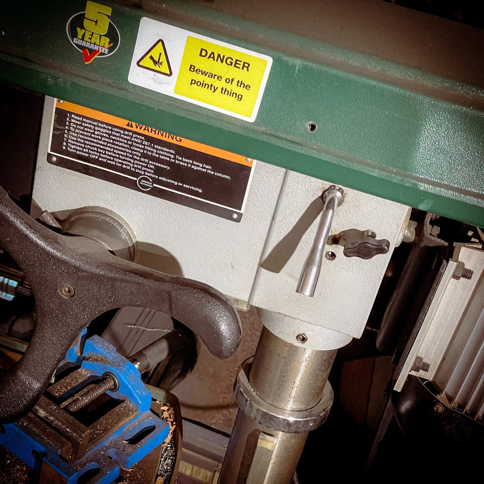 Funny "safety" sticker - DANGER: - Beware of the pointy thing