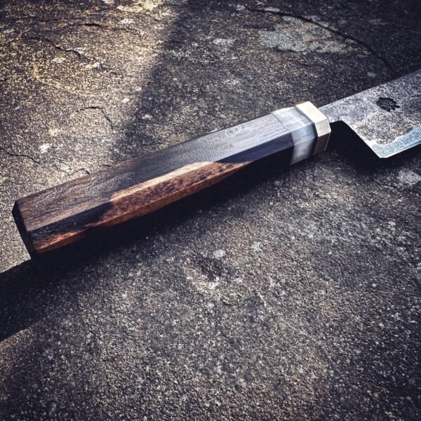 Bespoke Hand Forged Chef Knife – Macassar Ebony 150mm