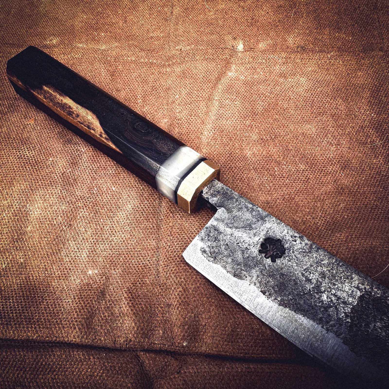 Bespoke Hand Forged Chef Knife - Macassar Ebony 150mm - Image 5