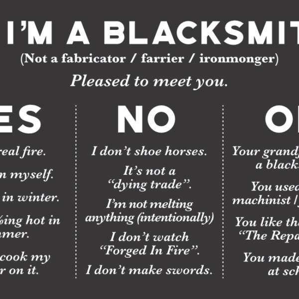 I’m a Blacksmith T-shirt – Black